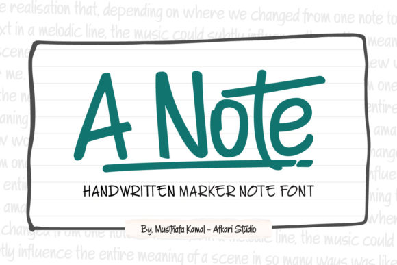 A Note: A Charming Handwritten Font for Creative Branding