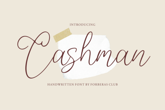 Discover Cashman: A Delicate Handwritten Font for Elegant Publications