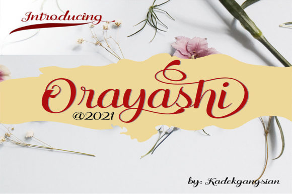 Orayashi: A Refined Script Font for Editorial Elegance