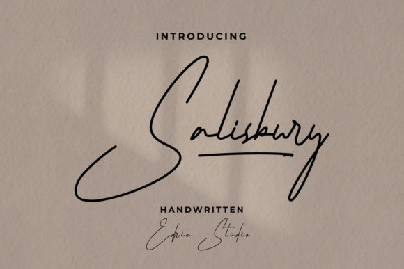 Salisbury: A Handwritten Font for Elegant Web Design